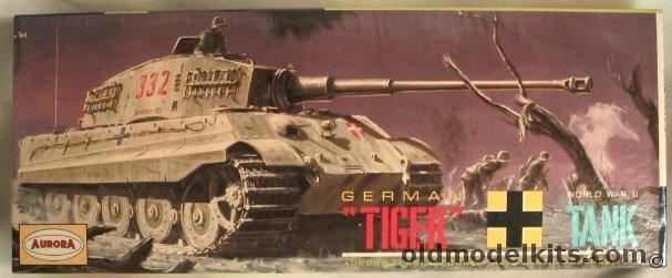 Aurora 1/48 German Tiger Tank, 312-98 plastic model kit